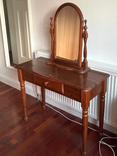 Vintage pine dressing vanity - pine,