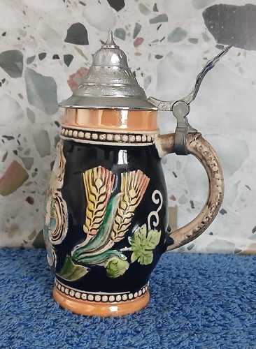 Ceramic german beer stein with - german,