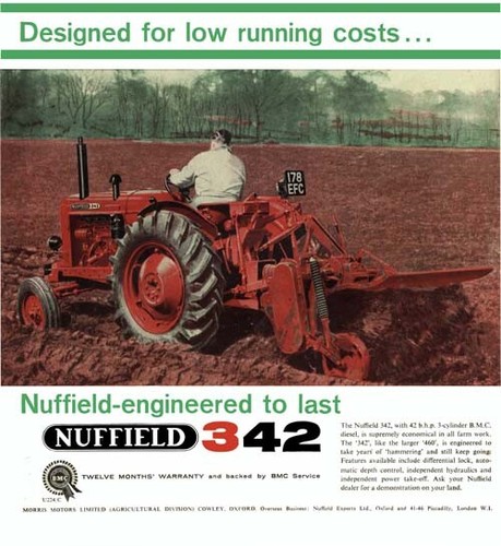 Vintage nuffield 342 tractor - nuffield,