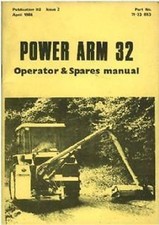 McCONNEL HEDGETRIMMER POWER ARM 32 PA32 OPERATORS MANUAL WITH PARTS LIST