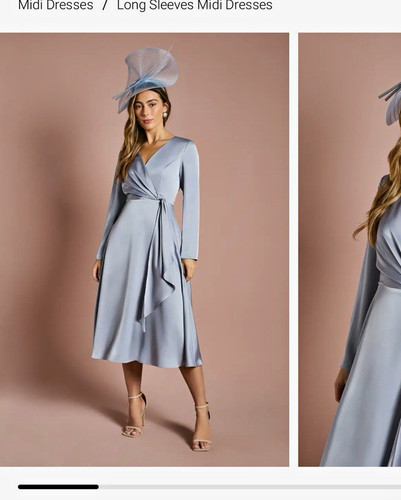 Coast wrap satin midi - satin, dress