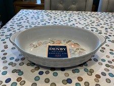 DENBY ENCORE LARGE EARED OVAL SERVING DISH STONEWARE  32CM X 20CM BNWT LOT A