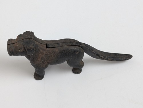 Antique cast iron dog - iron,