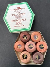 Unused 1940s Box of Stocking & Hosiery Mending Cotton Thread - Made in England