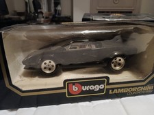 Burago 1 18 Scale Diecast Lamborghini Countach 1988 Black Boxed Mint Condition