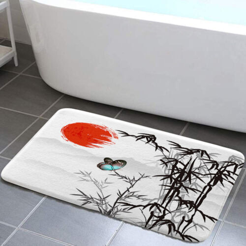 Black and white japanese mat - black,