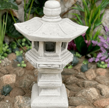 Stone lantern pagoda statue Japanese zen garden decor Concrete pagoda sculpture