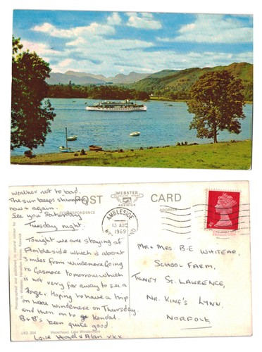 Postcard lake windermere - postcard,