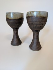 Pair Of Vintage Studio Pottery