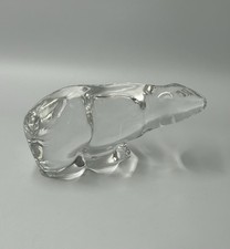 Clear Solid Glass Polar Bear Figurine/Paperweight