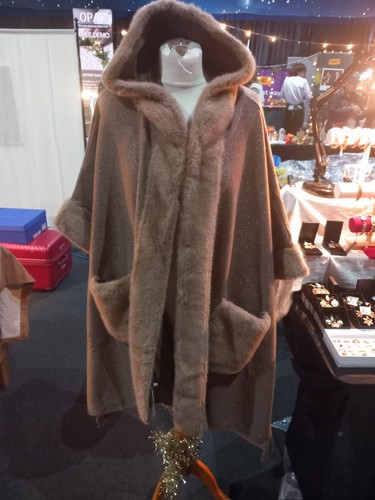 Ladies camel coloured hooded