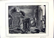 Original Old Antique Print 1896 Art Journal Railway Train Carriage Passengers