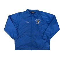 Vintage 80s Blue Coach Jacket Cumberland Eagles Shuffleboard Size XL by Auburn