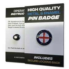 English Biker High Quality Metal & Enamel Pin Badge with Secure Locking Back