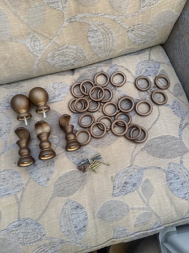 Curtain pole brackets and - pole,