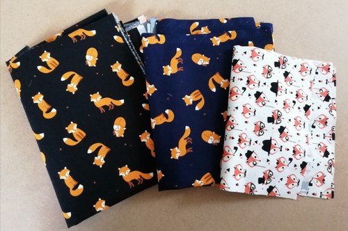Fox fabric 100 cotton poplin - fabric,