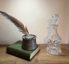 Rare Antique Victorian Newcastle bell Glass Decanter c1850 great for whiskey! 