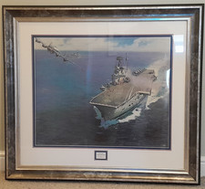 ‘Air Drop - Beira Straits 1967’  Framed Print - signed Terence Cuneo Jan 1979