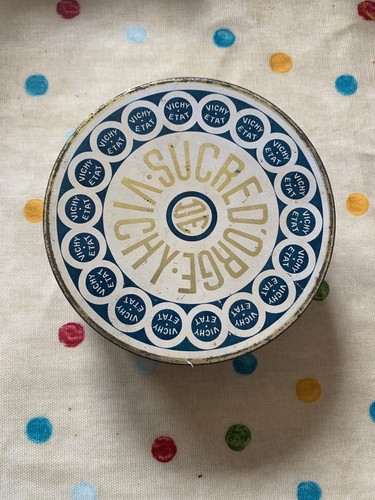 Vintage french vichy tin - vintage,