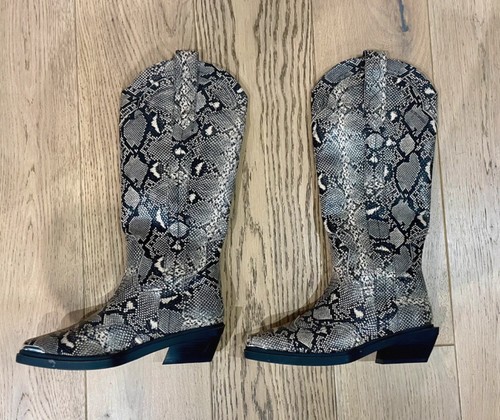 Topshop snakeskin cowboy boots - snakeskin,