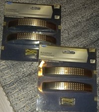 2 x 2-pack Bow Handles Cupboard/Drawer Pull Dimpled Satin Nickel 96mm centres