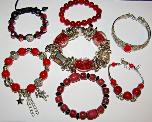 Selection red bracelets - selection,