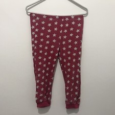 Girls 4-5 Years Pyjama Bottoms Red White Stars Matalan Kids PJs Nightwear