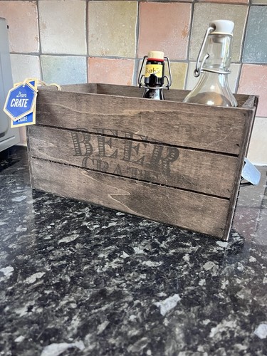 Wooden beer bottle garden - beer,