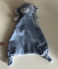 TU Sainsburys Blue Elephant Comforter Soother Soft Toy