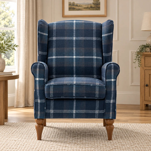 Highland blue check - highland,