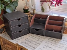 OSCO Brown Faux Leather Desk