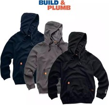 Scruffs Eco Trade Work Hoodie / Jumper - Breathable Cotton Blend - Navy/Black