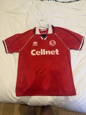 Middlesborough F.C 1995-96 Official Errea Jersey Medium #25 Juninho Signed