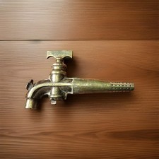 Vintage Solid Brass Beer Barrel Tap 7.5" Heavy