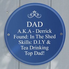 Engraved Personalised Blue
