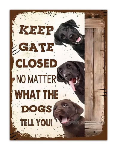 Funny dog keep gate - funny, closed