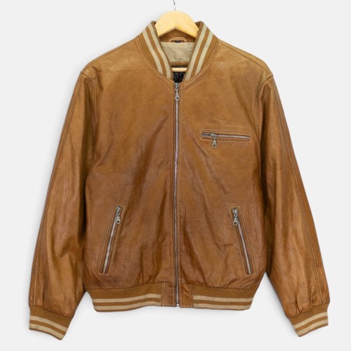 Mens tan leather jacket - leather,