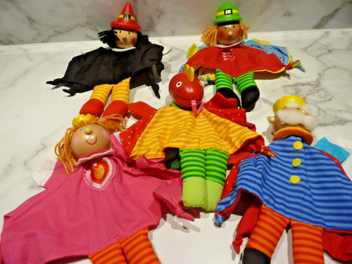 Borrow wooden top puppets - wooden,