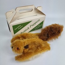 Vintage Squeaking Squirrel Hand Puppet - "British Puppets" Company - Boxed