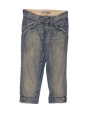 MELTIN' POT Girls Straight Jeans 7-8 Years W25 L20 Blue Cotton CT04