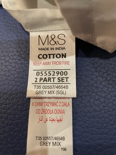 Single duvet cover - m&s,