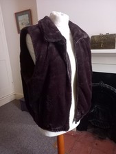 FAUX FUR GILET IN DARK CHOC