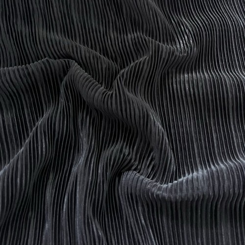 Black plisse pleated crinkle - pleated,