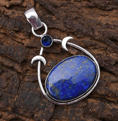 Lapis lazuli gemstone - lapis, 925