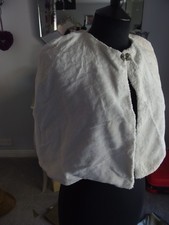 Antique 1930s  faux fur stole cape