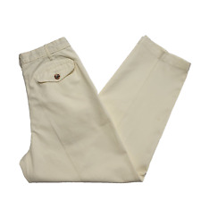 Summer In The City Vintage 80's Cream Tapered Trousers Mens UK M W32/34 L30