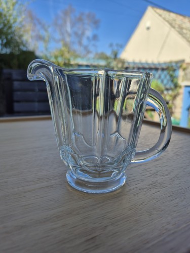 Vintage clear glass cream milk - vintage,