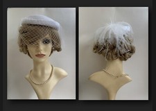 Vintage 1960s White Pillbox
