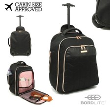 Bordlite Cabin Approved Rucksack on Wheels, Holdall Travel Cabin Bag Trolley