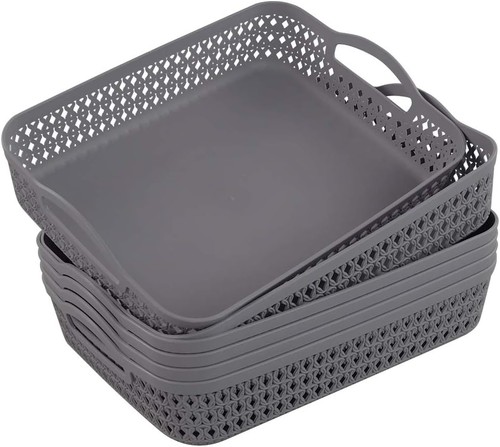Plastic storage trays grey - storage,